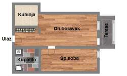 Dvosoban stan, Novi Sad, Telep, prodaja, 40m2, 91000e, id1055390